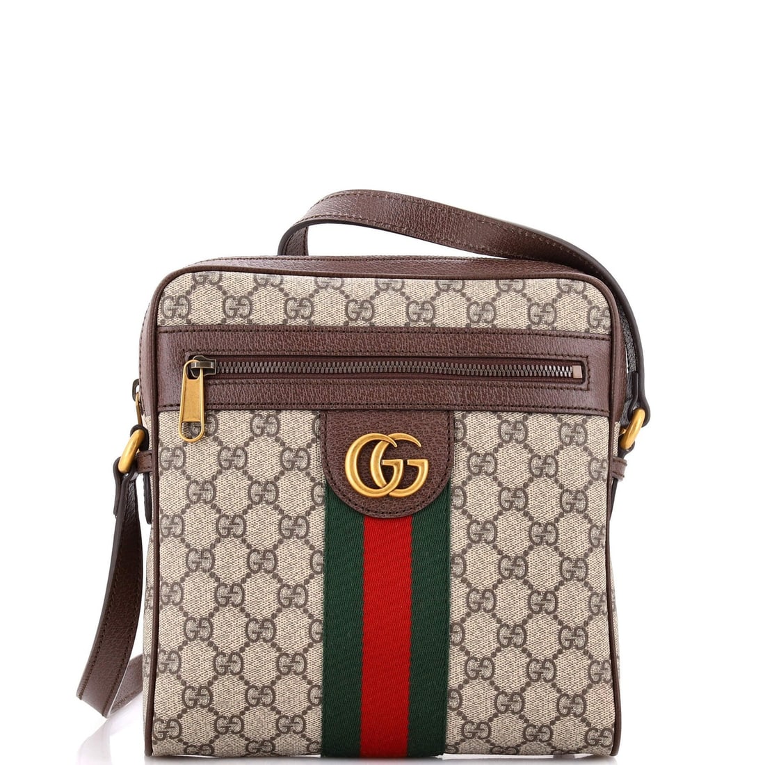 Small Gucci Ophidia Messenger Bag GG Coated Canvas (1 of 6)