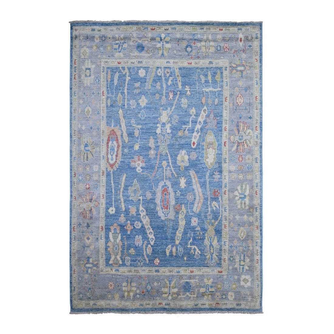 Rug 5'9"x8'10" Lapis Blue VIllage Medallions Angora Oushak Oriental (1 of 6)