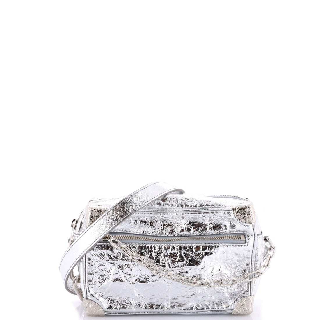 Mini Louis Vuitton Soft Trunk Bag Crushed Metallic Calfskin Leather (1 of 7)