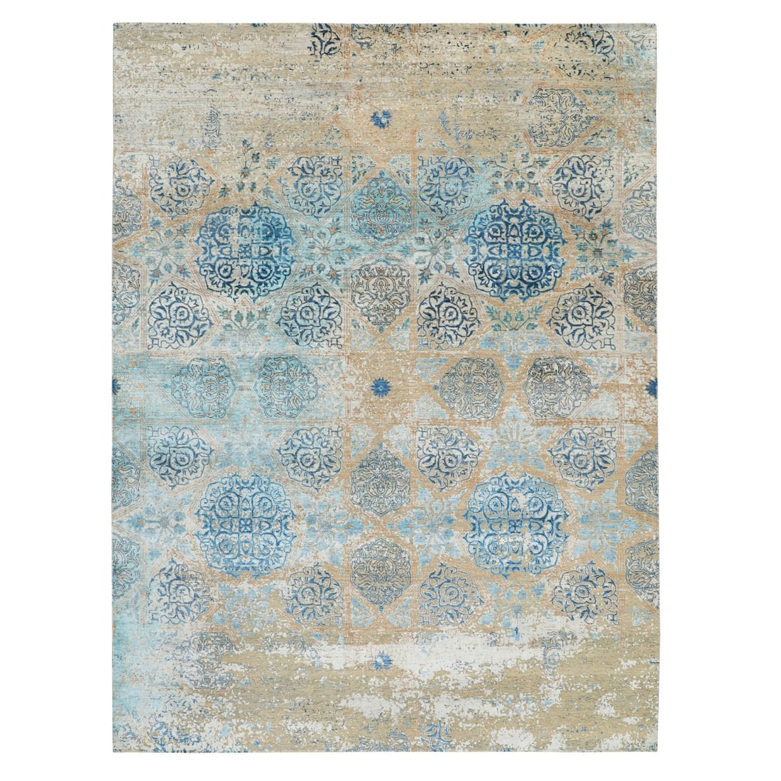 Rug 8'10"x12' Gray Snowflake Silk With Textured Wool Oriental: Rug 8'10"x12' Gray Snowflake Silk With Textured Wool Oriental This listing features Rug 8'10"x12' Gray Snowflake Silk With Textured Wool Oriental. Item specifics are provided below. Item Specifics: St