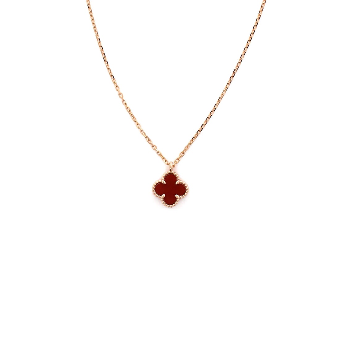 Carnelian Van Cleef & Arpels Sweet Alhambra Pendant Necklace 18K Rose Gold and: Carnelian Van Cleef & Arpels Sweet Alhambra Pendant Necklace 18K Rose Gold and This listing features Carnelian Van Cleef & Arpels Sweet Alhambra Pendant Necklace 18K Rose Gold and. Item specifics are