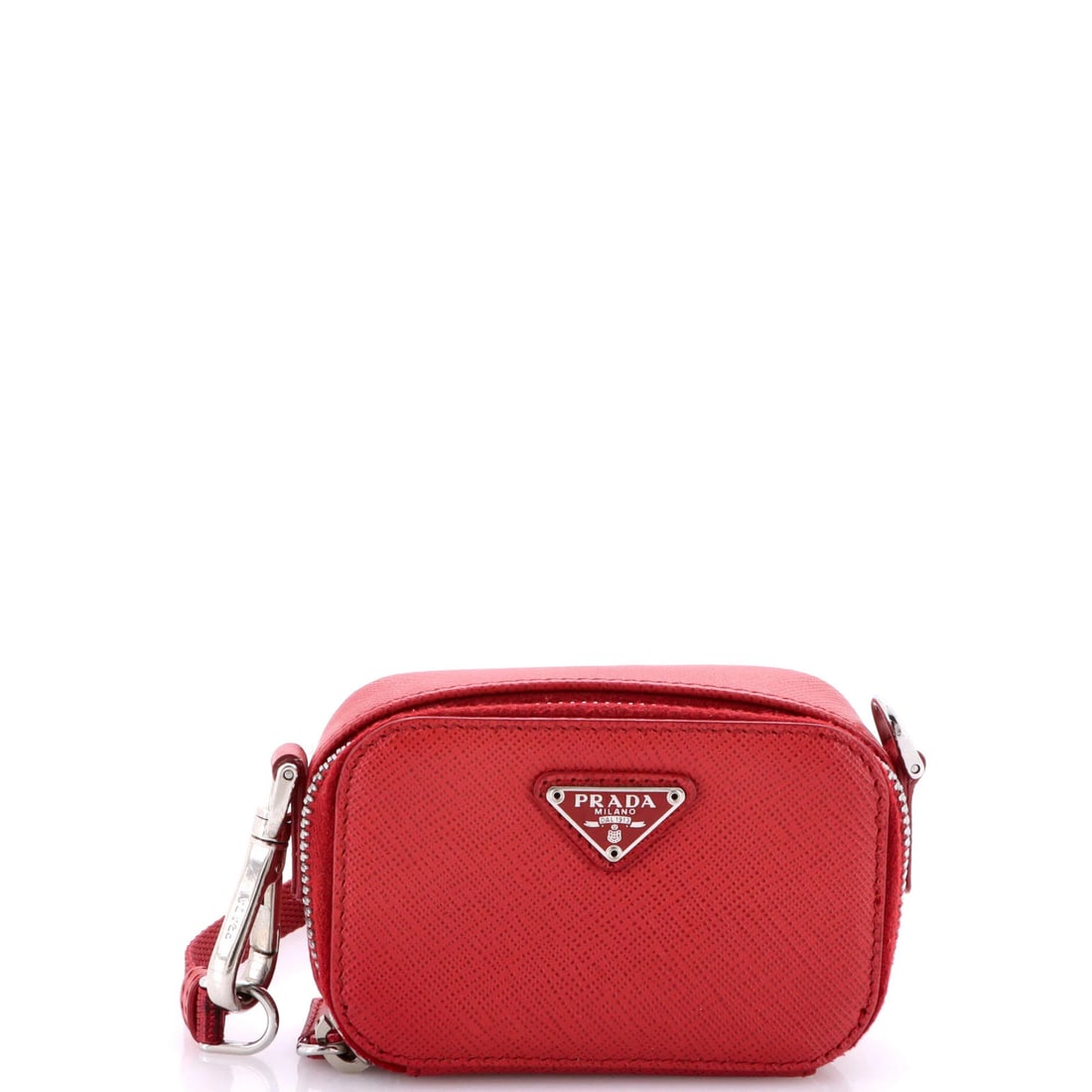 Mini Prada Triangle Logo Pouch Crossbody Bag Saffiano Leather: Mini Prada Triangle Logo Pouch Crossbody Bag Saffiano Leather This listing features Mini Prada Triangle Logo Pouch Crossbody Bag Saffiano Leather. Item specifics are provided below. Item Specifics: Br