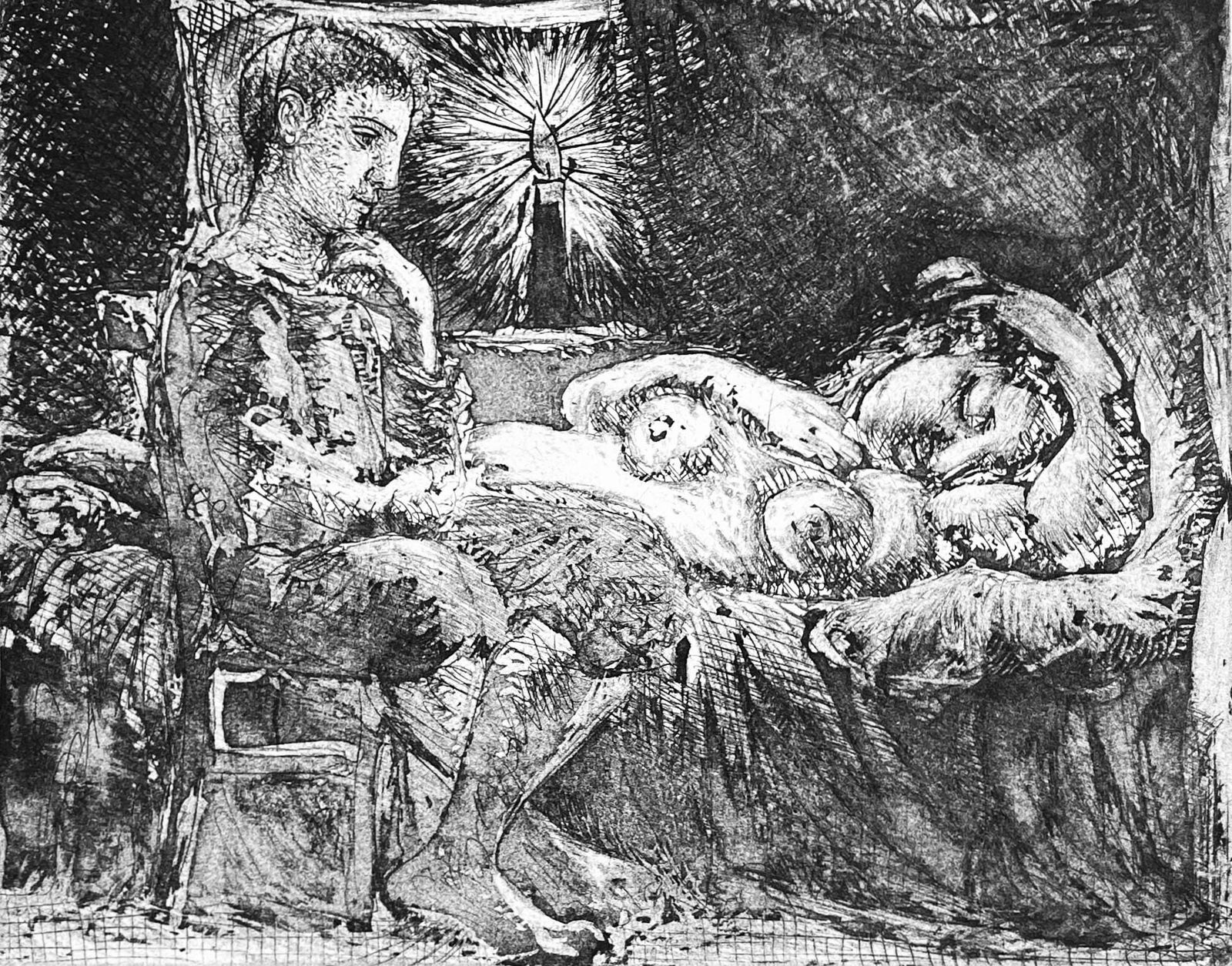 Lithograph - Pablo Picasso - Garon et Dormeuse la Chandelle - Suite Vollard - Fac-simile Signed: Lithograph - Pablo Picasso - Garon et Dormeuse la Chandelle - Suite Vollard - Fac-simile Signed This listing features Lithograph - Pablo Picasso - Garon et Dormeuse la Chandelle - Suite Vollard - Fac-