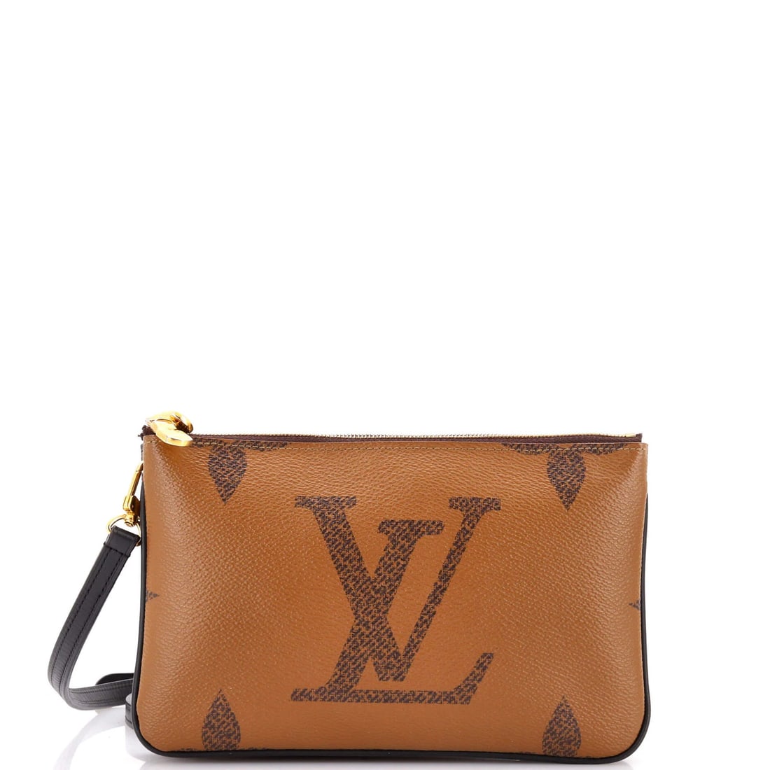 Giant Louis Vuitton Double Zip Pochette Reverse Monogram: Giant Louis Vuitton Double Zip Pochette Reverse Monogram This listing features Giant Louis Vuitton Double Zip Pochette Reverse Monogram. Item specifics are provided below. Item Specifics: Brand: Louis