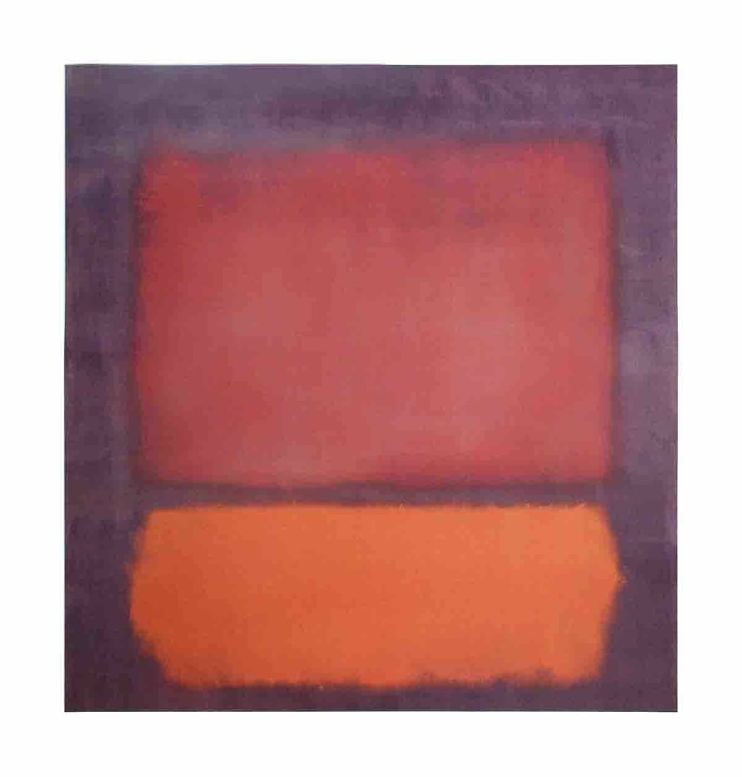 Purple MARK ROTHKO Untitled (1962) 47" x 45" Poster 1998 Modernism Red Orange (1 of 18)