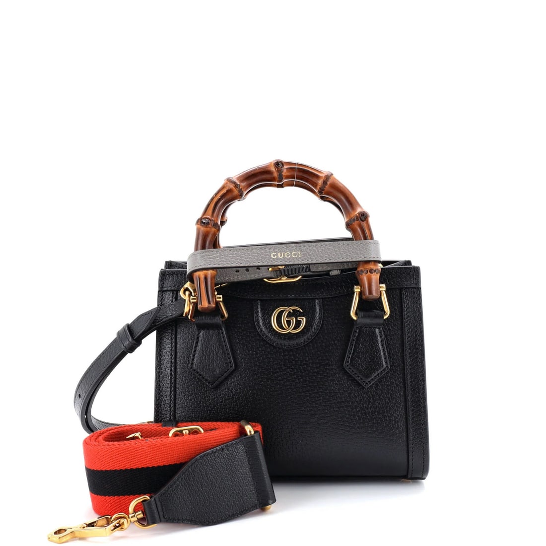 Mini Gucci Diana NM Bamboo Handle Tote Leather (1 of 5)