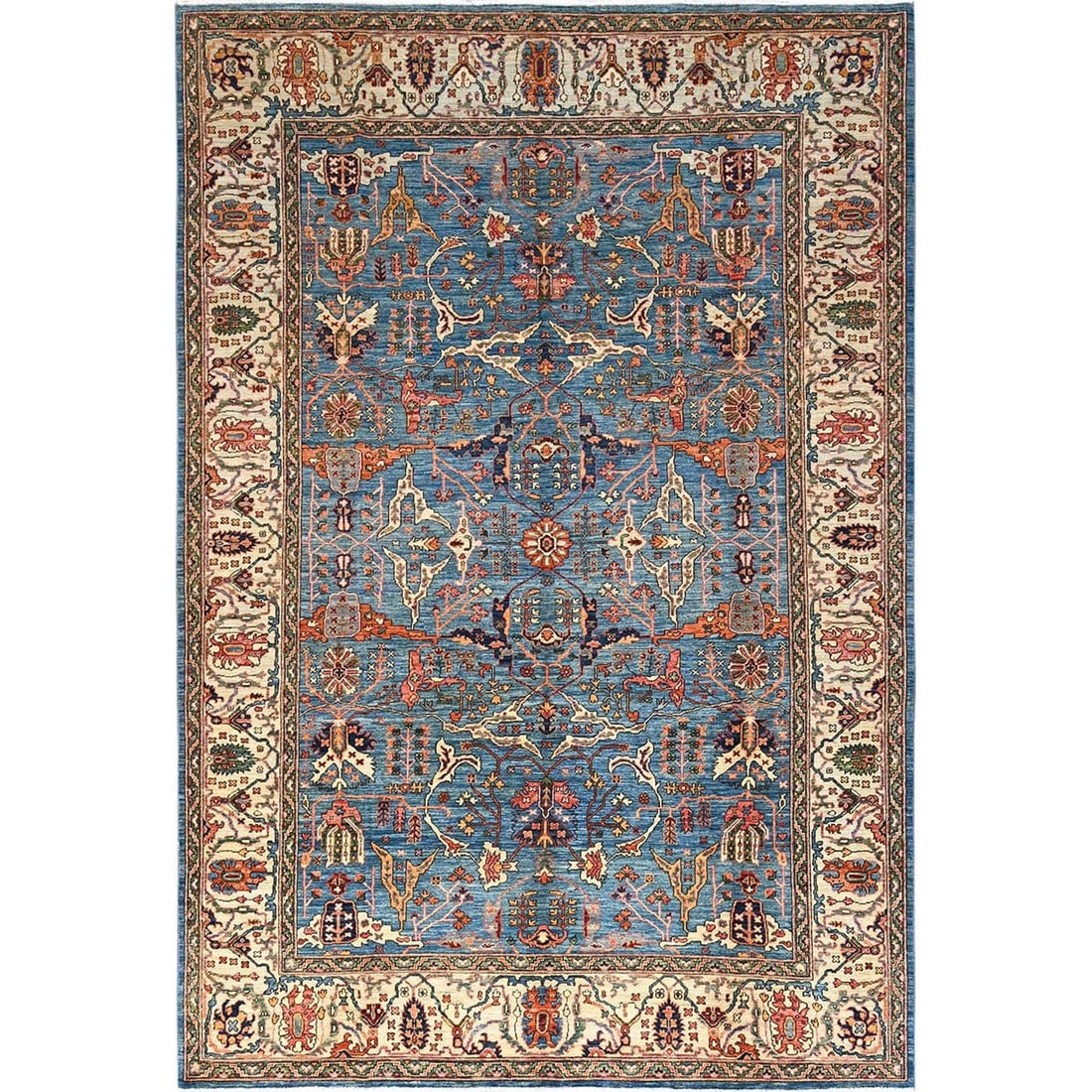 Rug 8'1"x12' Imperial Blue Bijar Garus Design Soft Pile Wool Hand Knotted: Rug 8'1"x12' Imperial Blue Bijar Garus Design Soft Pile Wool Hand Knotted This listing features Rug 8'1"x12' Imperial Blue Bijar Garus Design Soft Pile Wool Hand Knotted. Item specifics are provided