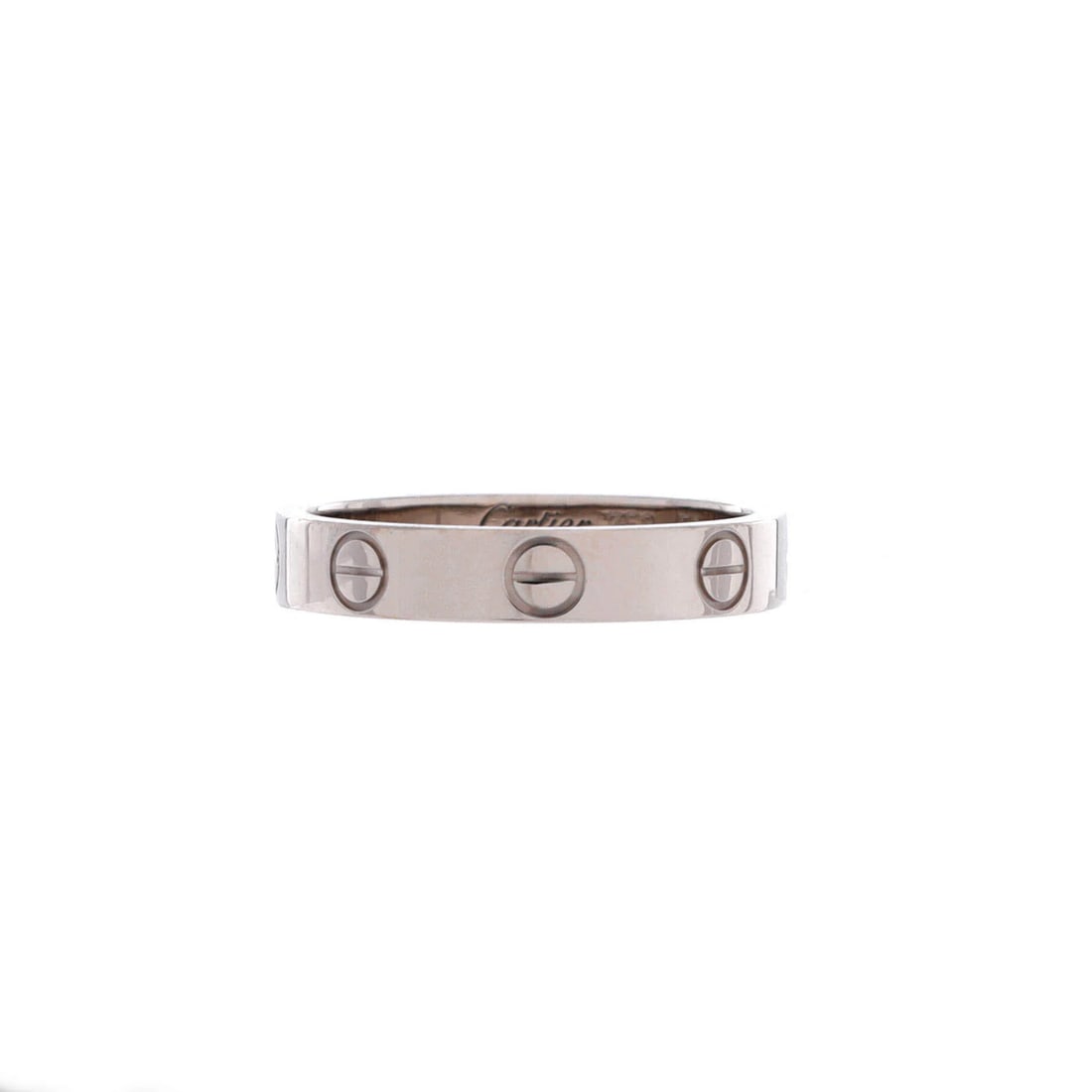 Gold Cartier Love Wedding Band Ring 18K White: Gold Cartier Love Wedding Band Ring 18K White This listing features Gold Cartier Love Wedding Band Ring 18K White. Item specifics are provided below. Item Specifics: Ring Size: 5.75 - 51 Brand: Cartie