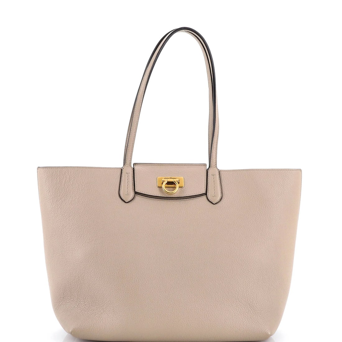 Medium Salvatore Ferragamo Gancini Travel Tote Leather (1 of 8)