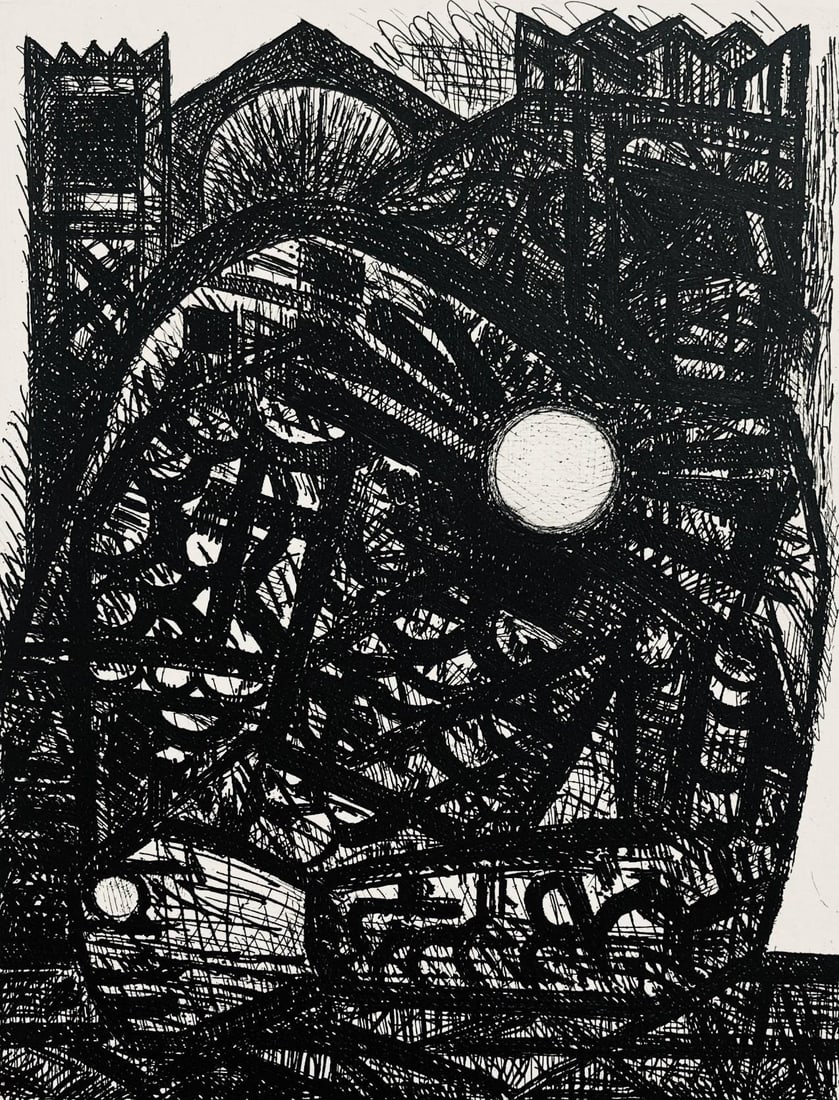 Etching - Marcel Gromaire - Macbeth - Frontispice - Shakespeare - Eaux-fortes de Gromaire (1 of 8)