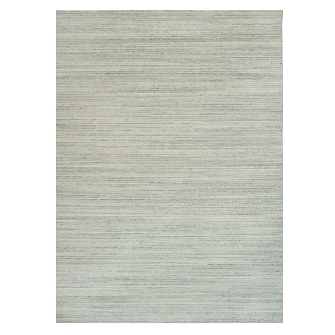 Rug 10'1"x14' Old Wood White Hand Loomed Plain Modern Design Undyed Wool (1 of 12)