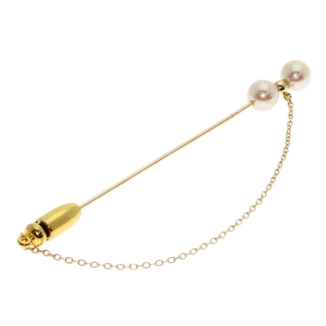 Gold MIKIMOTO Pearl Pin Brooch K14 Yellow (1 of 6)
