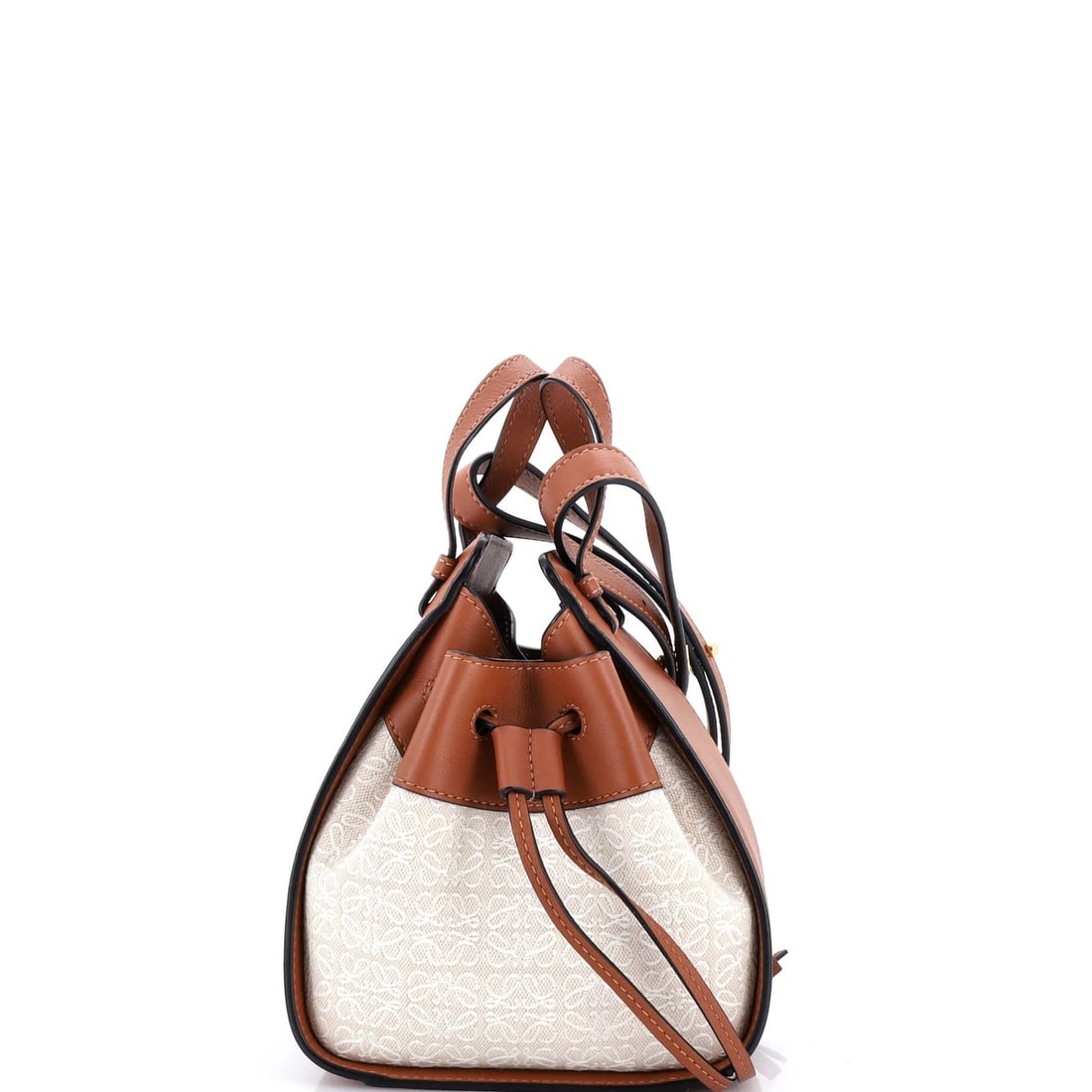 Mini Loewe Hammock Bag Leather and Anagram Jacquard (1 of 5)