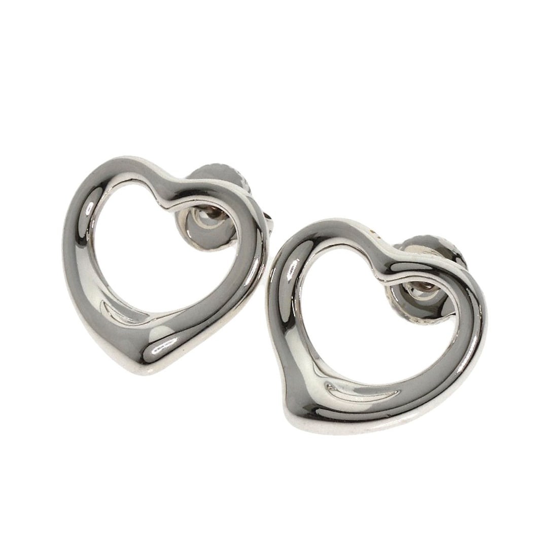 Silver TIFFANY&Co. Open heart earring (1 of 6)