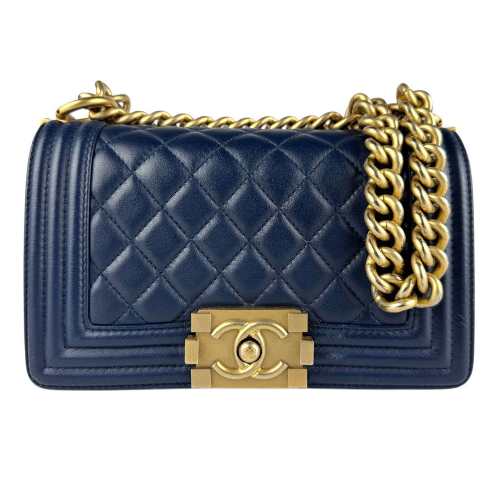 Leather Chanel Shoulder Bag: Leather Chanel Shoulder Bag This listing features Leather Chanel Shoulder Bag. Item specifics are provided below. Item Specifics: Brand: Chanel Type: Shoulder Bag Material: Leather Color: Navy
