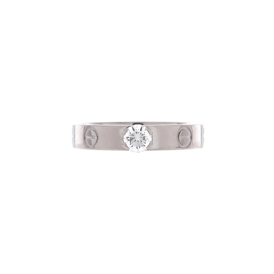0.23CT Cartier LOVE Solitaire Ring 18K White Gold with Diamond (1 of 3)