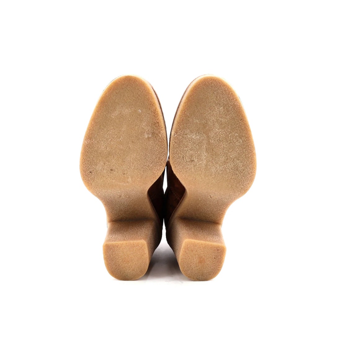 Suede Louis Vuitton Women's Buckle Heeled Ankle Boots Monogram Embossed - 4