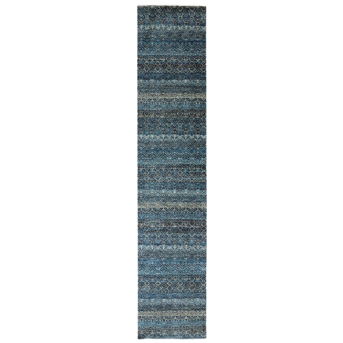 Rug 2'5"x12' Blue Kohinoor Herrita Design 100% Wool Hand Knotted Runner: Rug 2'5"x12' Blue Kohinoor Herrita Design 100% Wool Hand Knotted Runner This listing features Rug 2'5"x12' Blue Kohinoor Herrita Design 100% Wool Hand Knotted Runner. Item specifics are provided