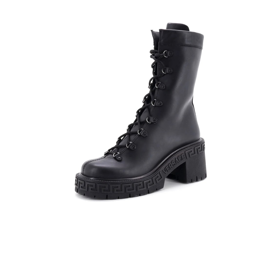 Leather Versace Women's Greca Platform Combat Boots (1 of 5)