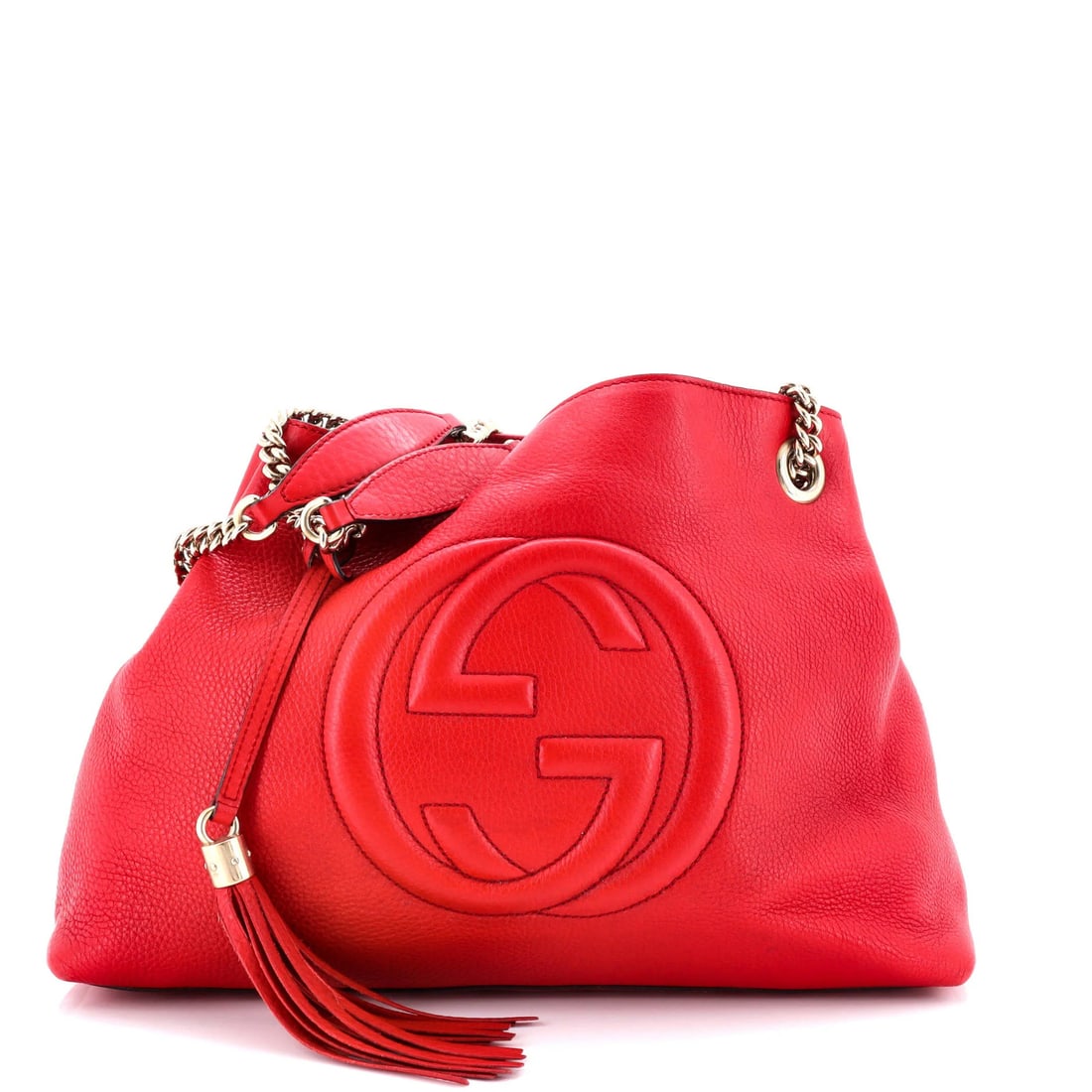 Medium Gucci Soho Chain Strap Shoulder Bag Leather (1 of 6)