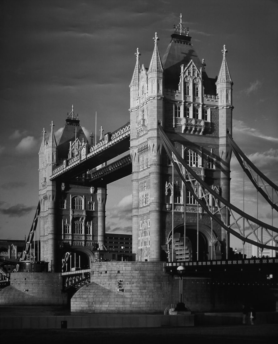 White R VON GOTZ Tower Bridge London 72" x 54" Poster 2000 Photography Black & (1 of 1)