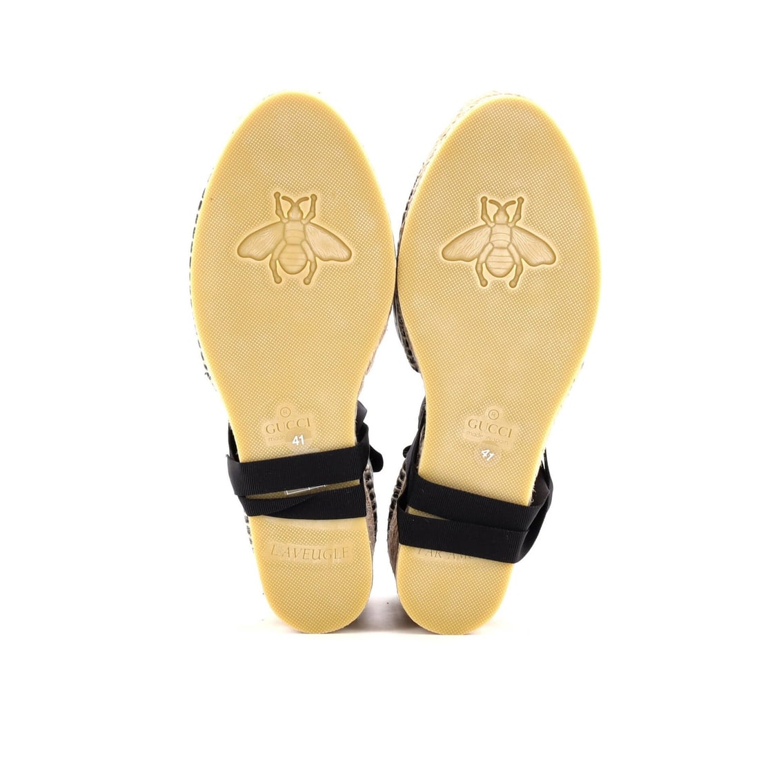 Leather Gucci Women's GG Marmont Wedge Espadrilles Matelasse - 4