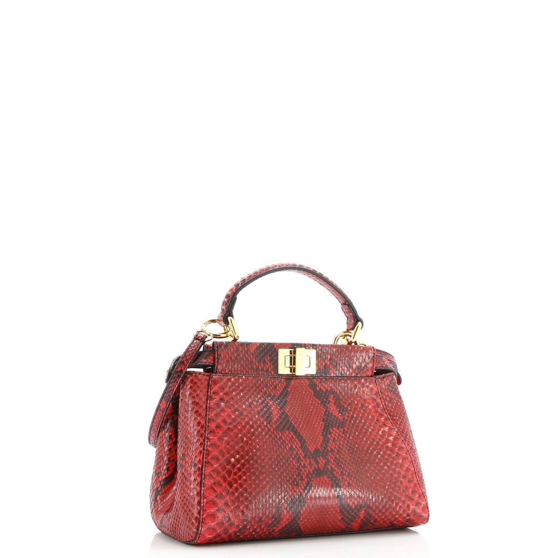 Mini Fendi Peekaboo Bag Python - 2