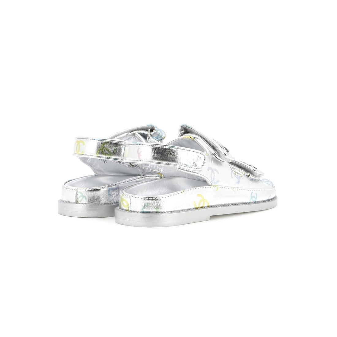 Leather Chanel Women's Dad Sandals Printed Laminated - 3