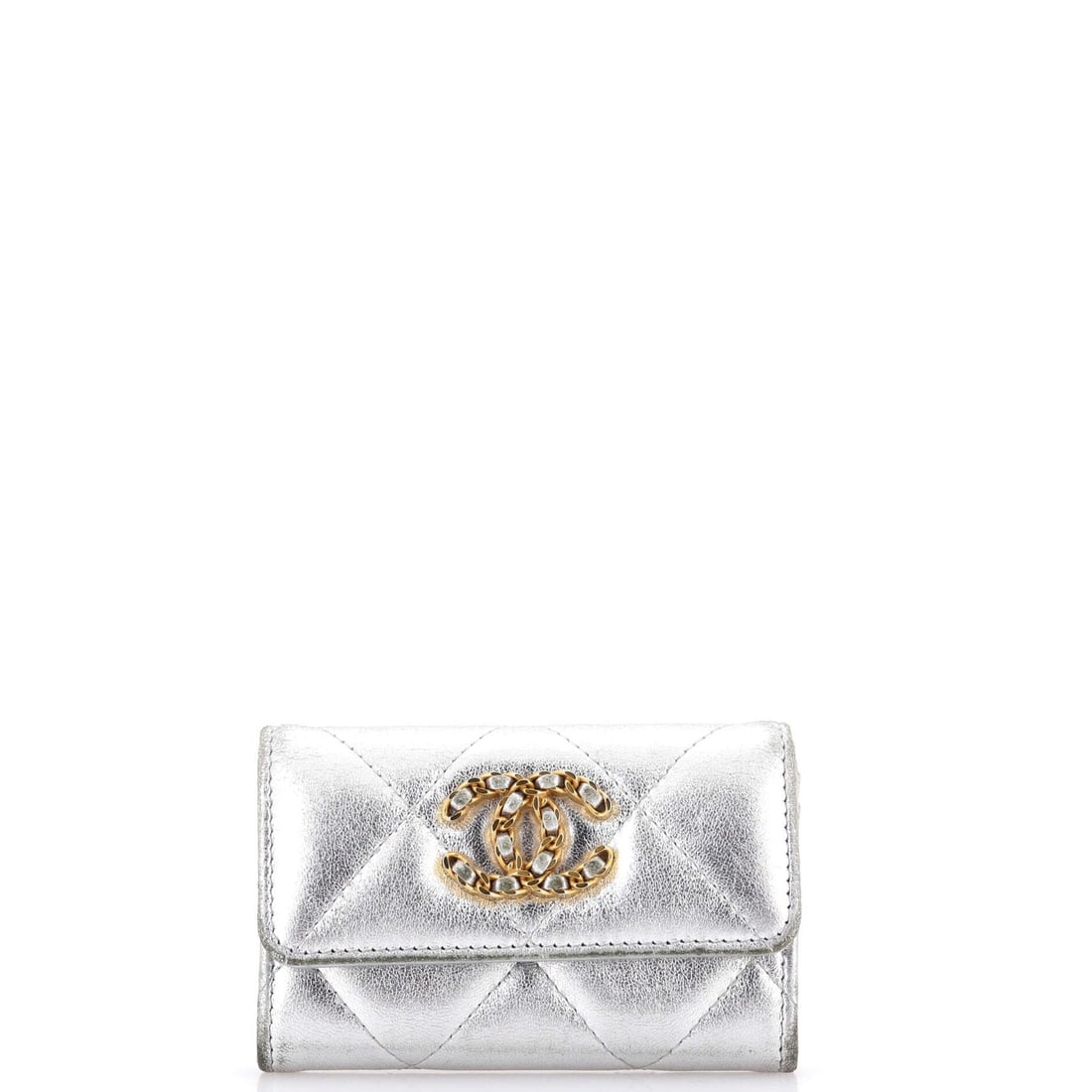 Leather Chanel 19 Flap Card Case Quilted (1 of 7)