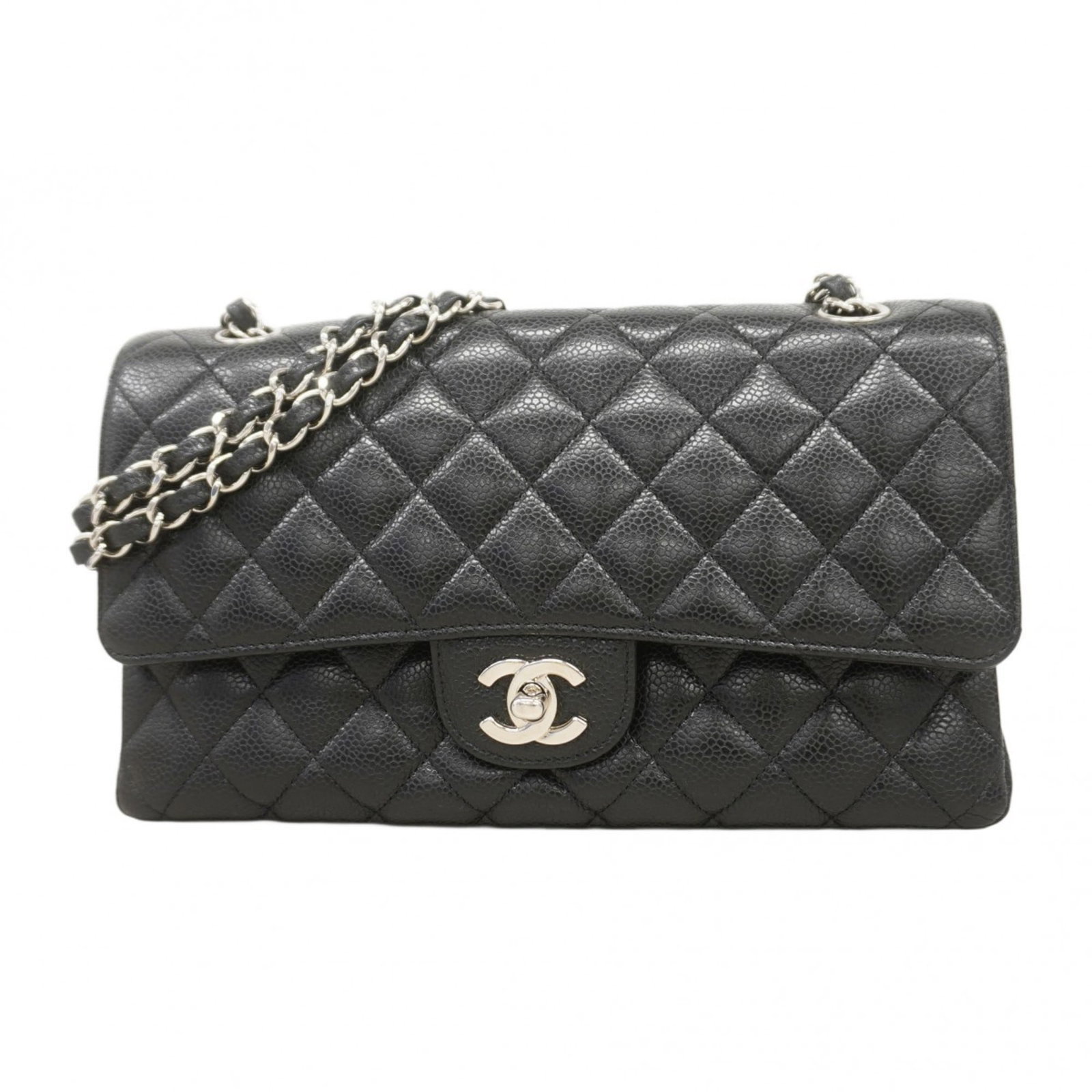 Calfskin Chanel Shoulder Bag Grained (1 of 16)