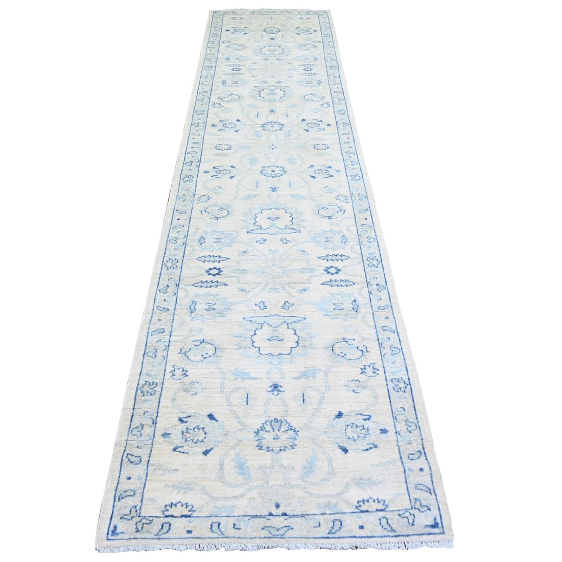 Rug 2'9"x11'9" White Wash Peshawar Wool Hand Knotted Runner Oriental: Rug 2'9"x11'9" White Wash Peshawar Wool Hand Knotted Runner Oriental This listing features Rug 2'9"x11'9" White Wash Peshawar Wool Hand Knotted Runner Oriental. Item specifics are provided below. Item