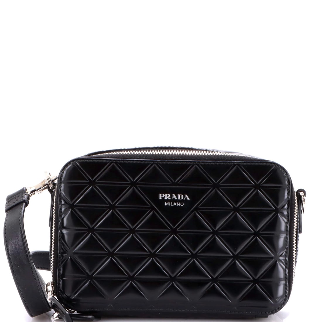 Leather Prada Brique Camera Crossbody Bag Embossed (1 of 7)