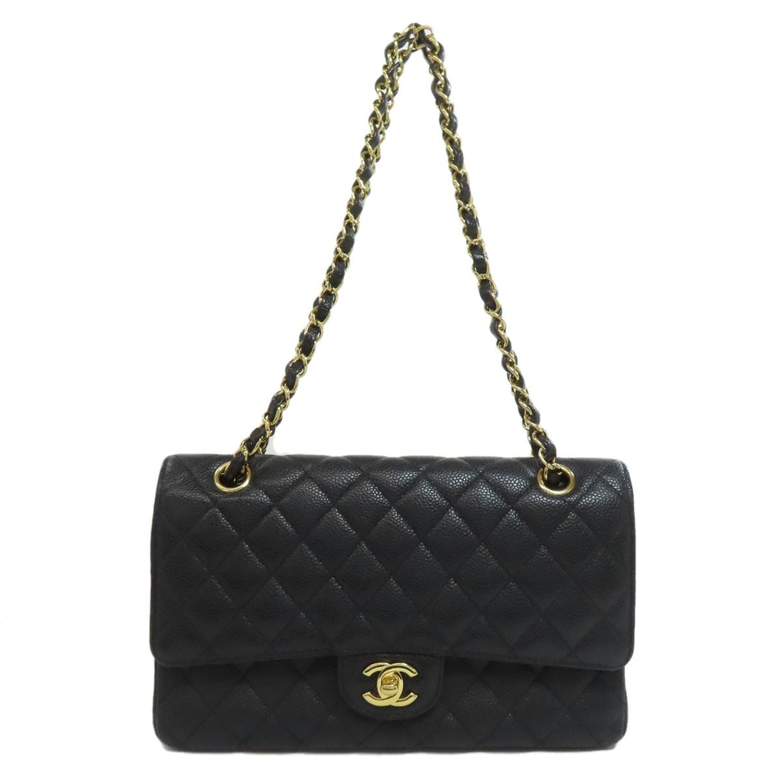 Calfskin CHANEL ChainShoulder Matelasse GoldHardware Shoulder Bag Grained (1 of 20)