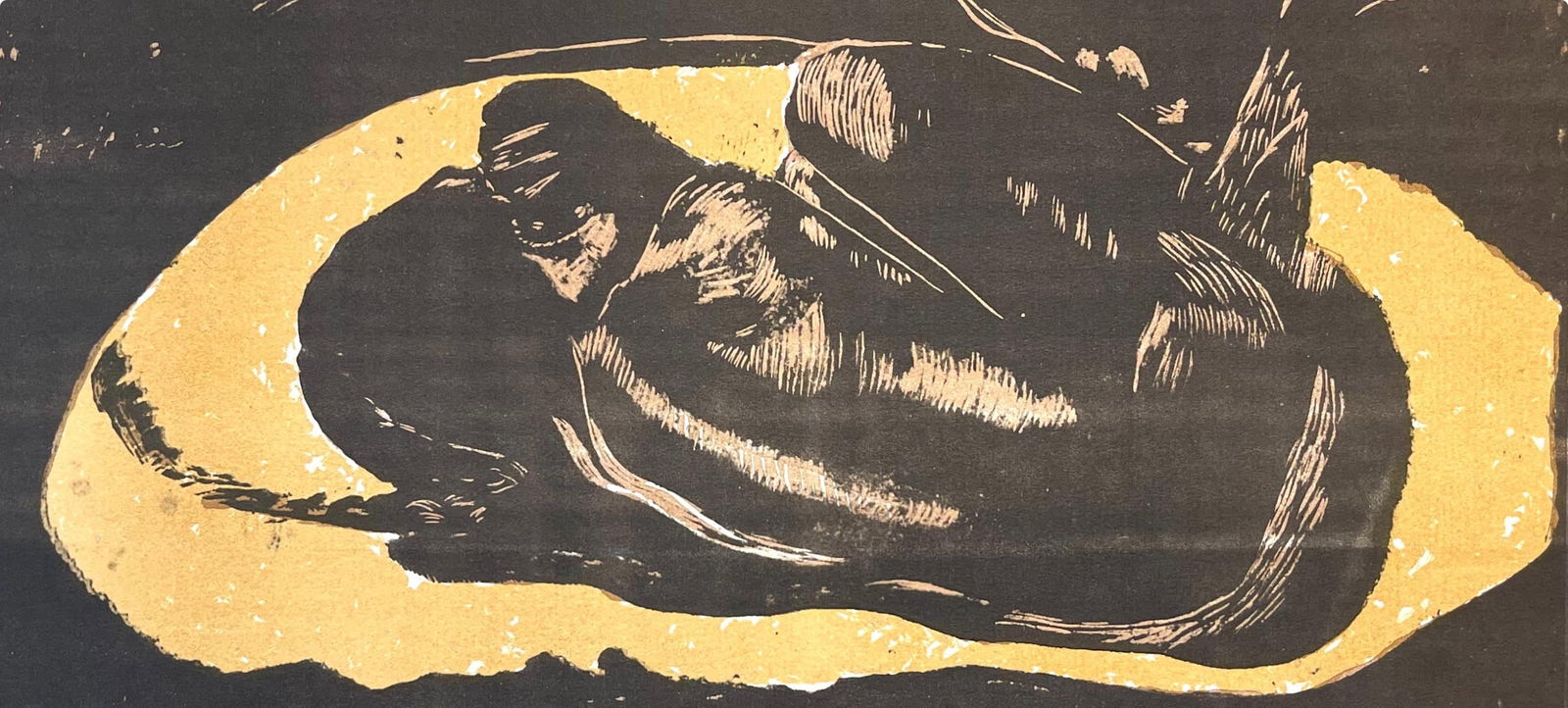 Woodcut - Paul Gauguin - Spirit of the Dead (Mana tupapa) - 2