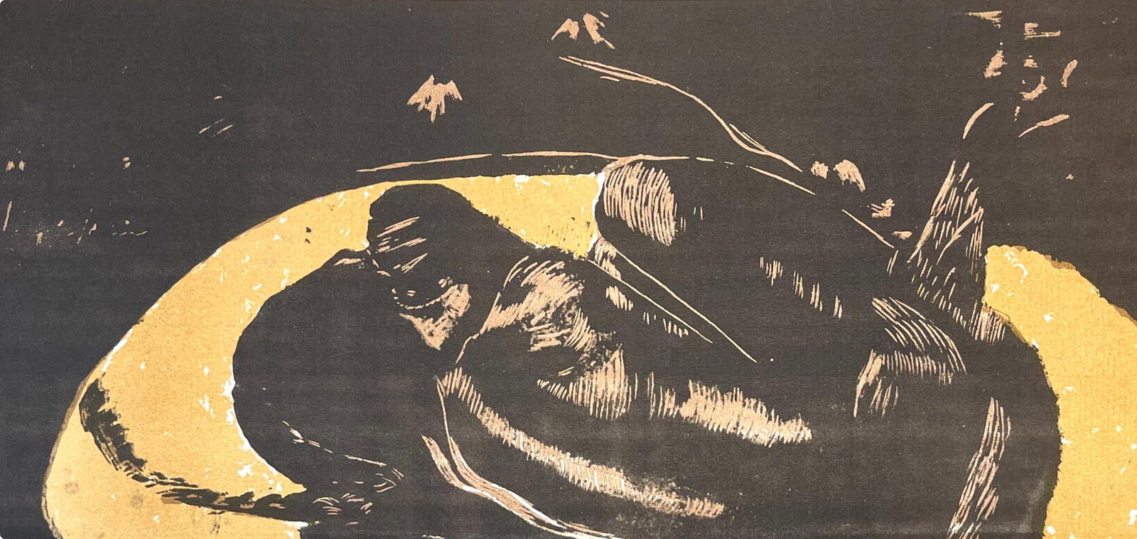 Woodcut - Paul Gauguin - Spirit of the Dead (Mana tupapa) - 3
