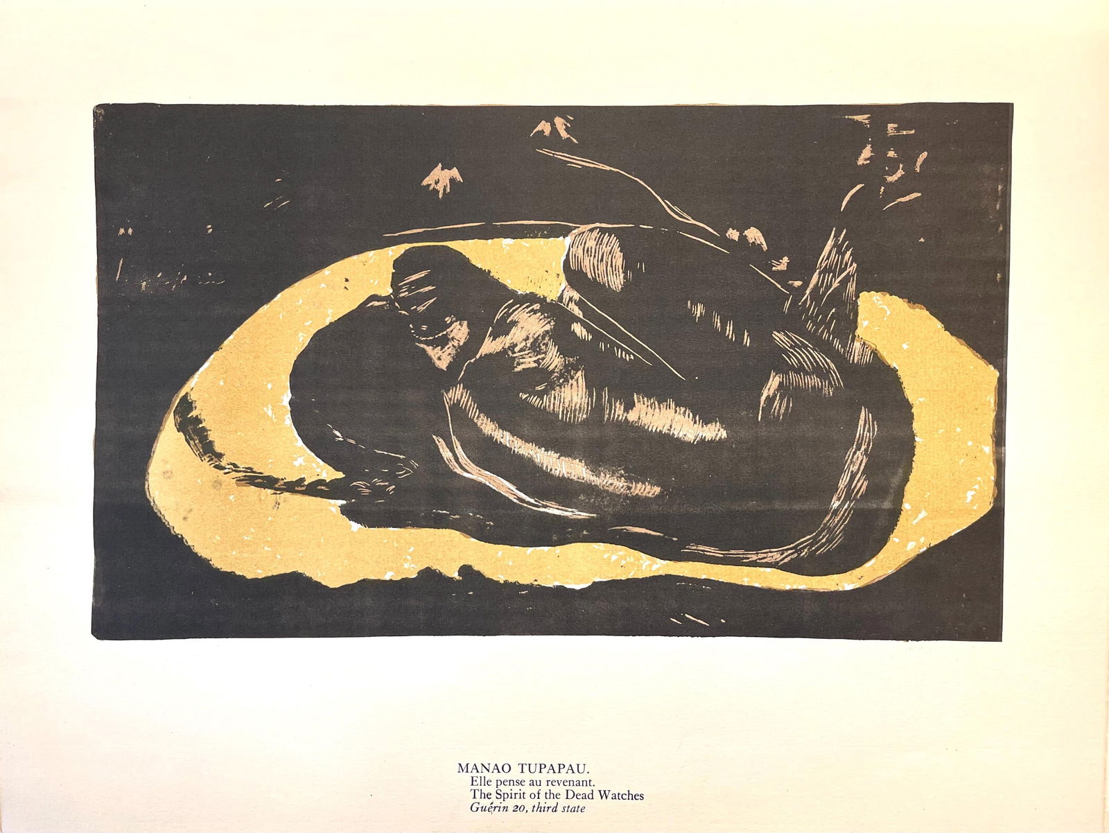 Woodcut - Paul Gauguin - Spirit of the Dead (Mana tupapa) - 4