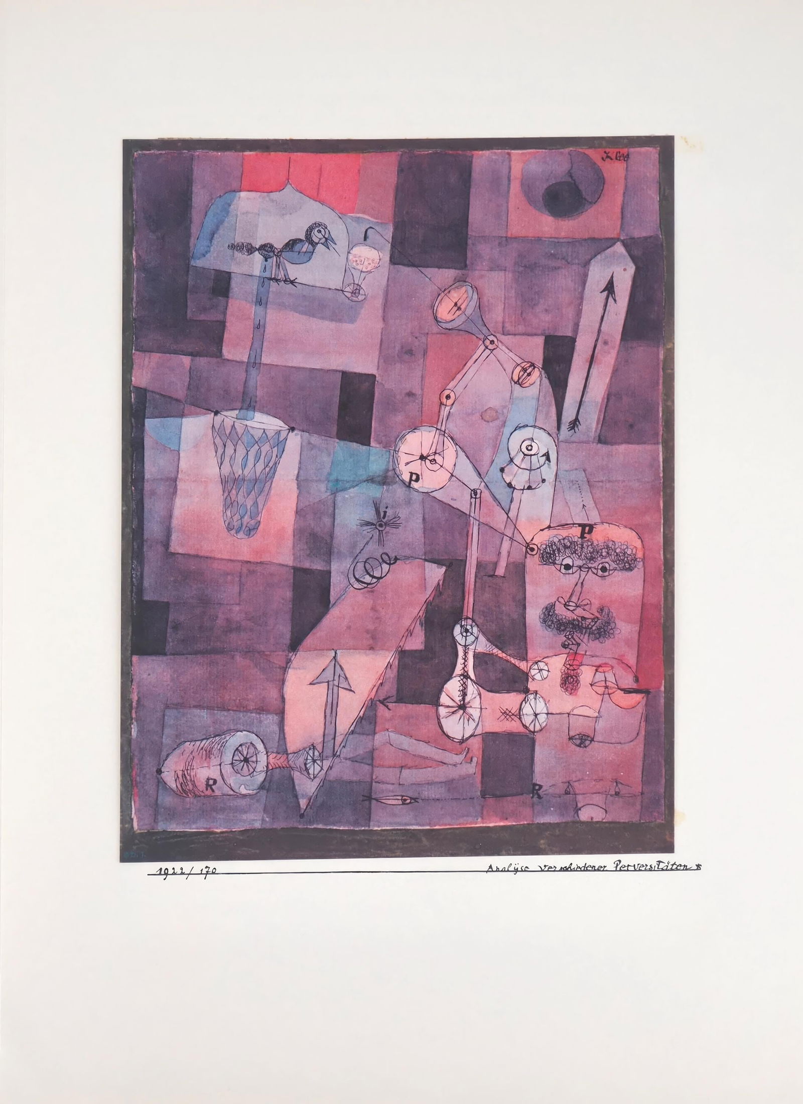 1964 - Paul Klee - Analyse verschiedener Perversitaten - 12 aquarelles - Lithograph and Pochoir - 5