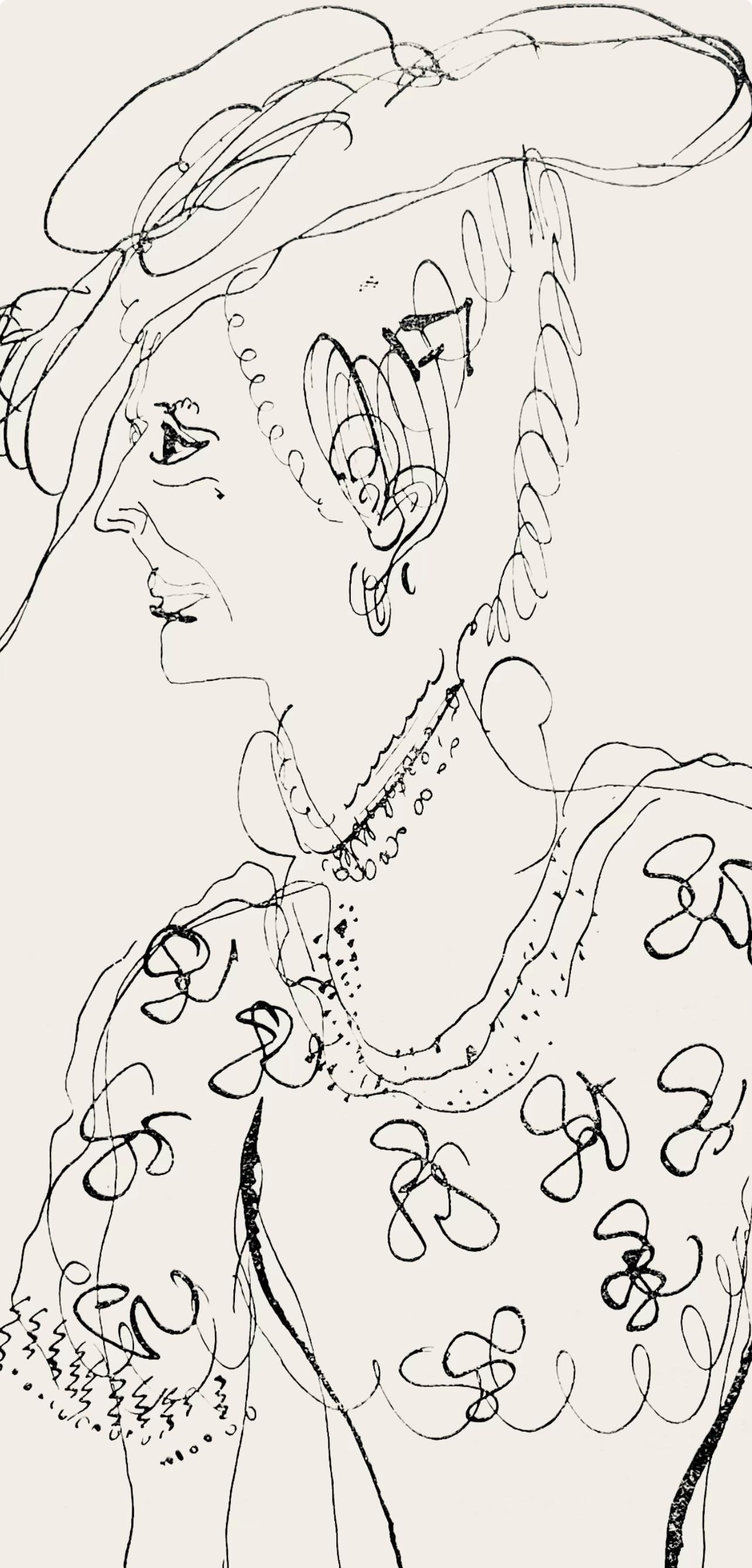 Lithograph - Marc Chagall - Composition - Suite Provinciale avec 92 dessins indits de Marc Chagall - 4