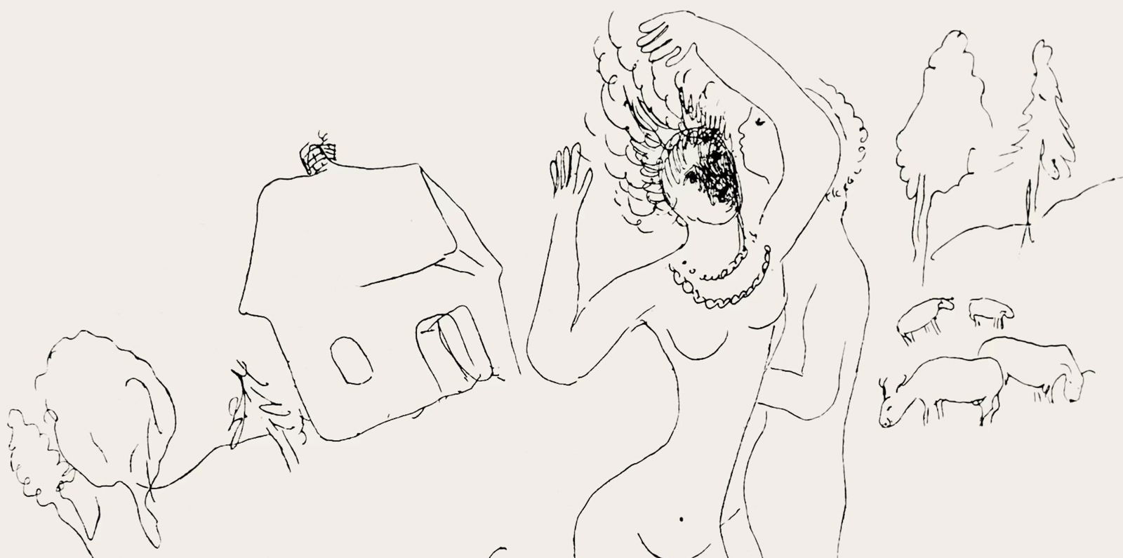 Lithograph - Marc Chagall - Composition - Suite Provinciale avec 92 dessins indits de Marc Chagall - 2