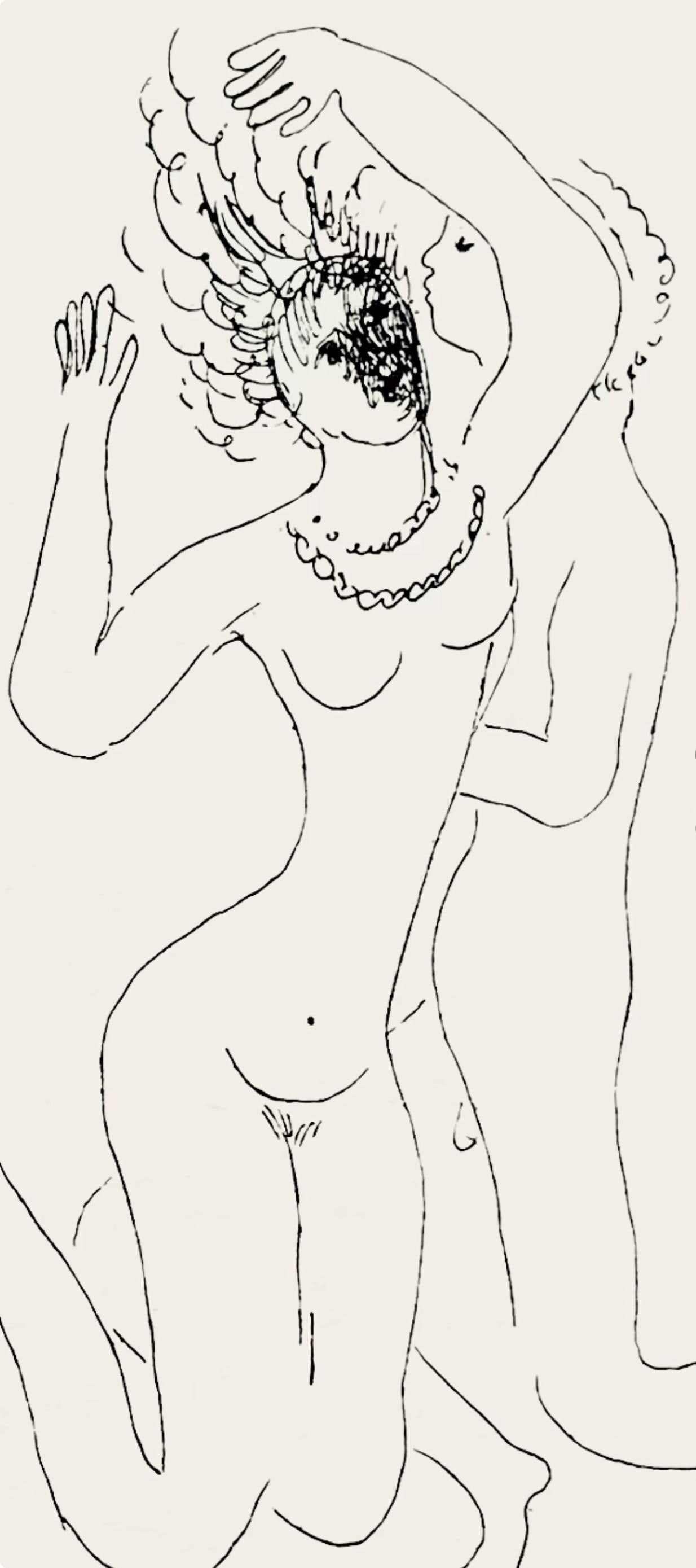 Lithograph - Marc Chagall - Composition - Suite Provinciale avec 92 dessins indits de Marc Chagall - 4