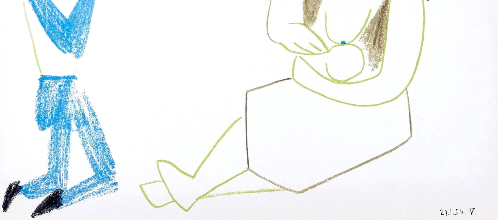 Lithograph - Pablo Picasso - Composition - La Comdie Humaine - Verve - Revue Artistique et Littraire - 3