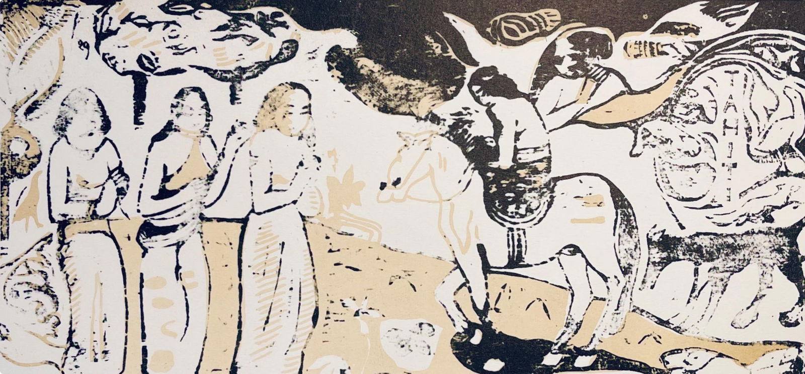 Woodcut - Paul Gauguin - Change of Residence (Changement de rsidence) - 3