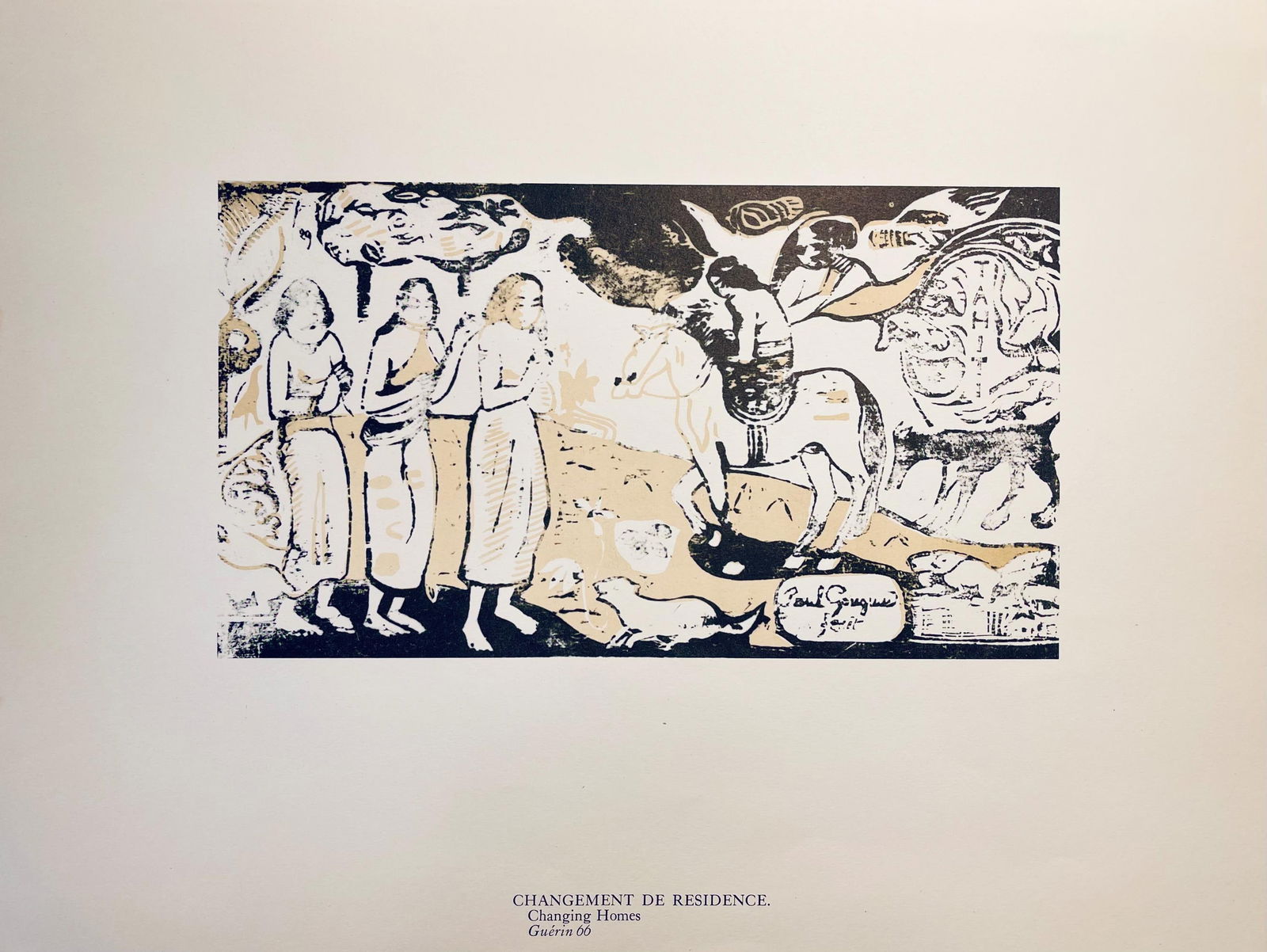 Woodcut - Paul Gauguin - Change of Residence (Changement de rsidence) - 4
