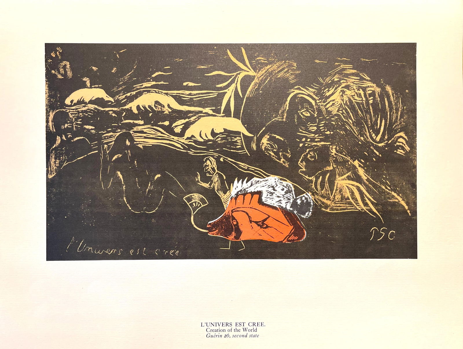 Woodcut - Paul Gauguin - The Creation of the Universe (L'Univers est cr) - 5