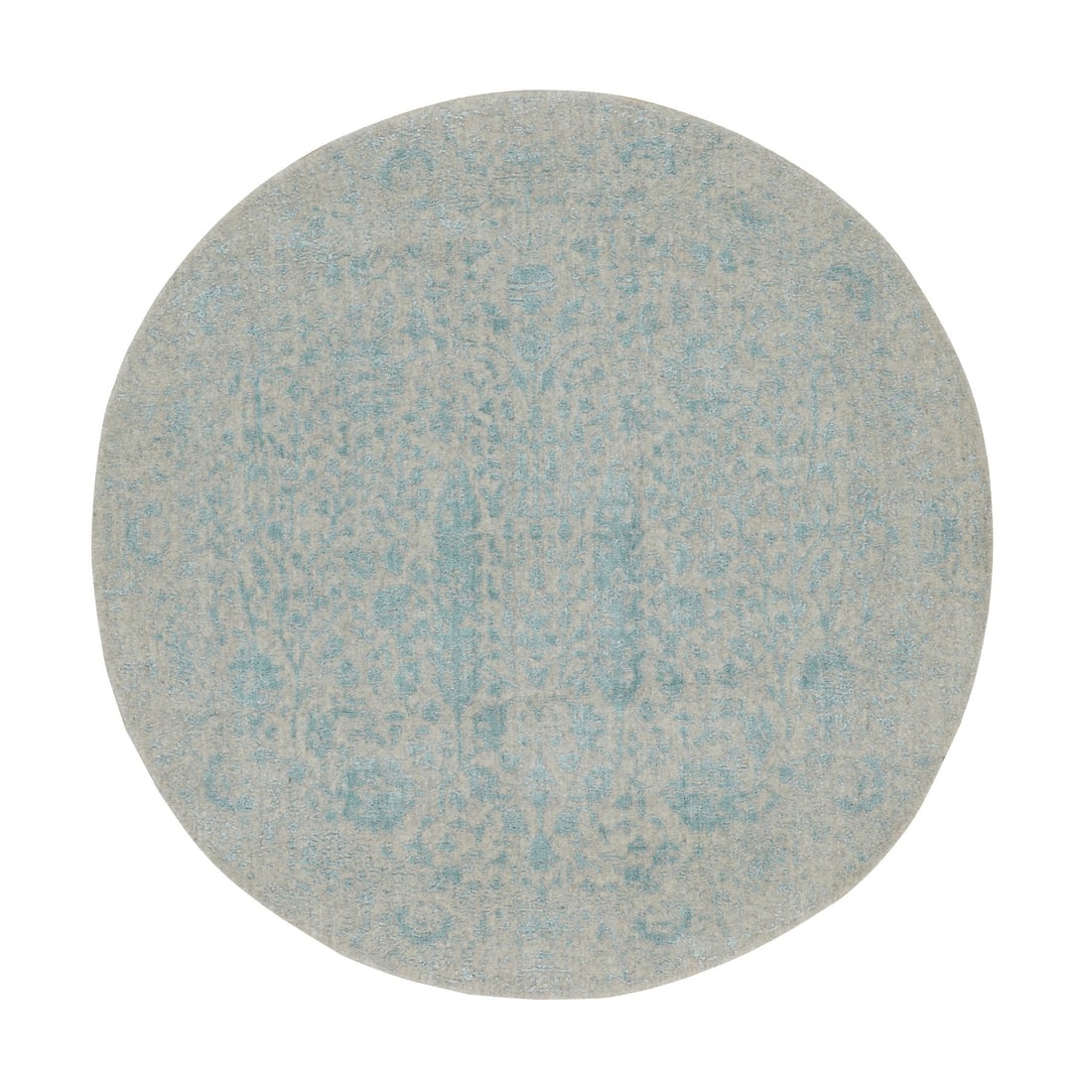 Rug 5'10"x5'10" Broken Cypress Tree Design Wool & Silk Hand Loomed Round: Rug 5'10"x5'10" Broken Cypress Tree Design Wool & Silk Hand Loomed Round This listing features Rug 5'10"x5'10" Broken Cypress Tree Design Wool & Silk Hand Loomed Round. Item specifics are provided bel