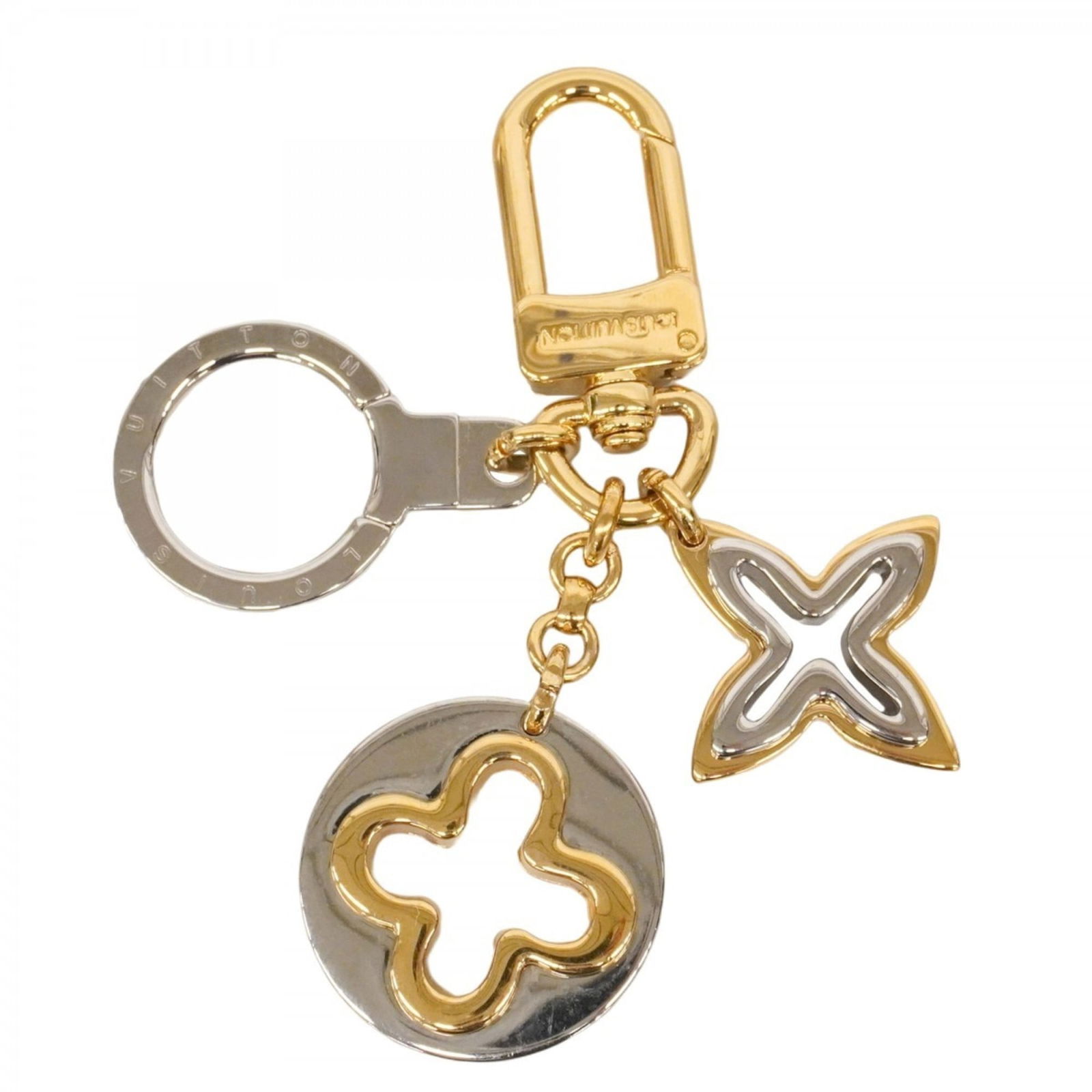 Keyring Louis Vuitton: Keyring Louis Vuitton This listing features Keyring Louis Vuitton. Item specifics are provided below. Item Specifics: Brand: Louis Vuitton Type: Keyring Gender: Women Color: Gold, Silver Size (Hxwxd):
