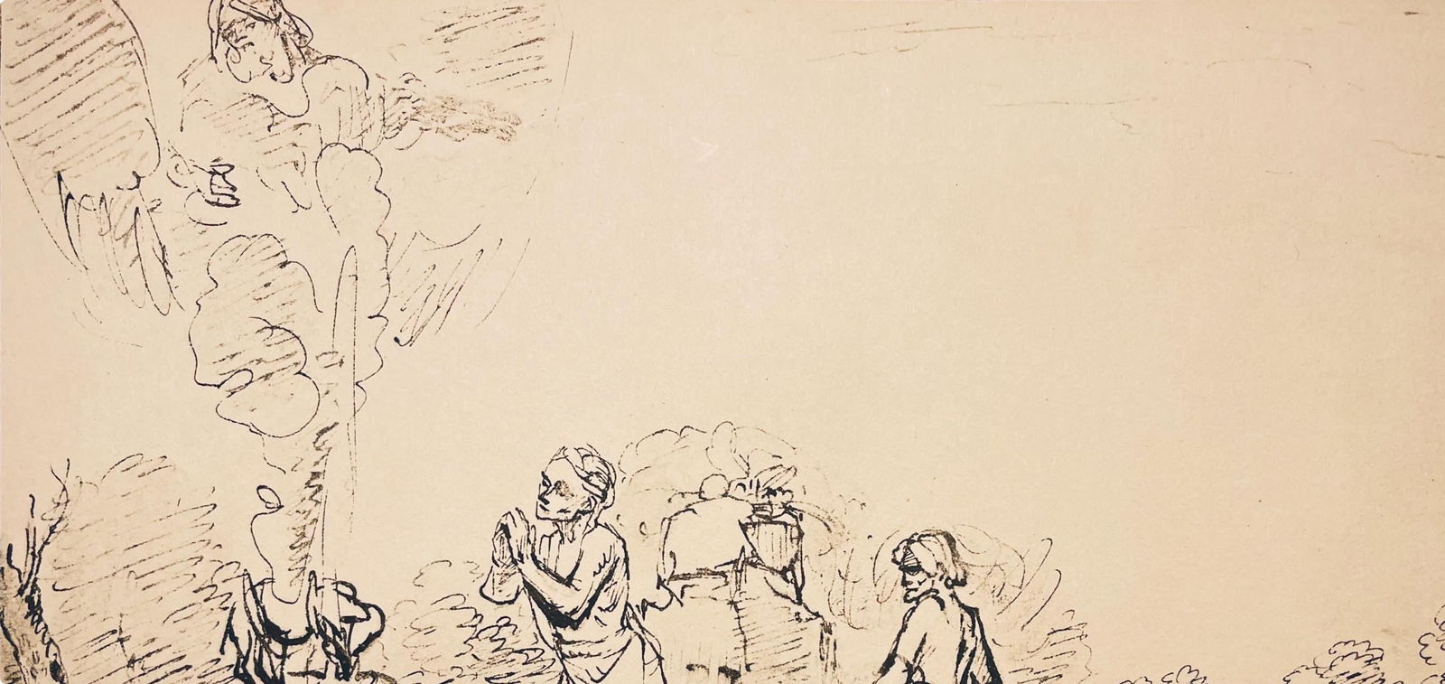 Collotype - Rembrandt van Rijn - The Offerings of Cain and Abel - Rembrandt - Drawings from the - 3