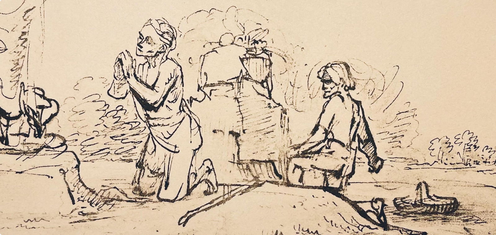 Collotype - Rembrandt van Rijn - The Offerings of Cain and Abel - Rembrandt - Drawings from the - 4
