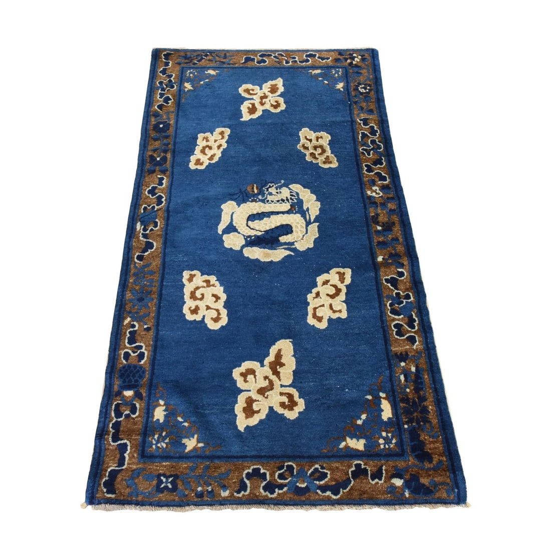 Rug 3'x5'6" Imperial Blue Antique Chinese Peking Soft Wool Hand Knotted: Rug 3'x5'6" Imperial Blue Antique Chinese Peking Soft Wool Hand Knotted This listing features Rug 3'x5'6" Imperial Blue Antique Chinese Peking Soft Wool Hand Knotted. Item specifics are provided