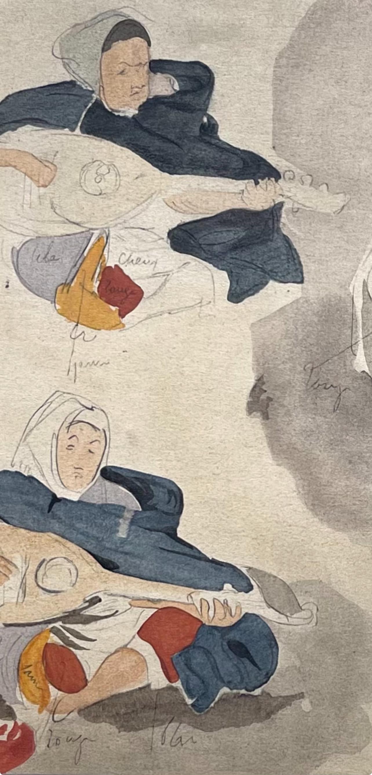 Lithograph - Eugne Delacroix - Composition - Trente et un Dessins et Aquarelles du Maroc - 3